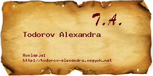 Todorov Alexandra névjegykártya